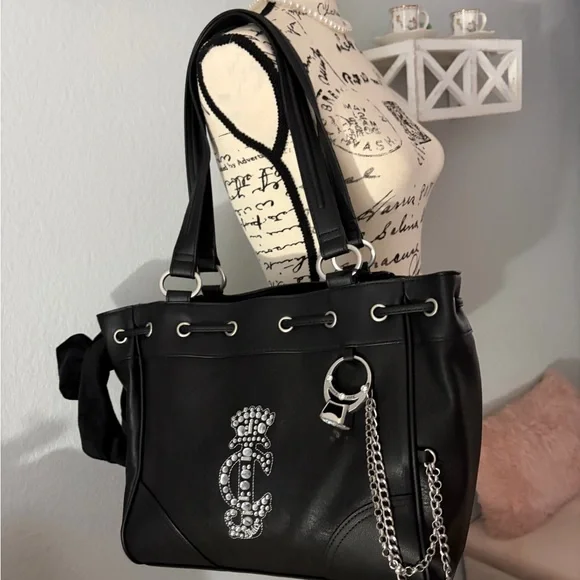 Juicy couture Y2K tote bag with a bow and bling bling ๐ New with tags! ๐ฅ๐ฅ๐ฅ๐ฅ - Picture 1 of 8
